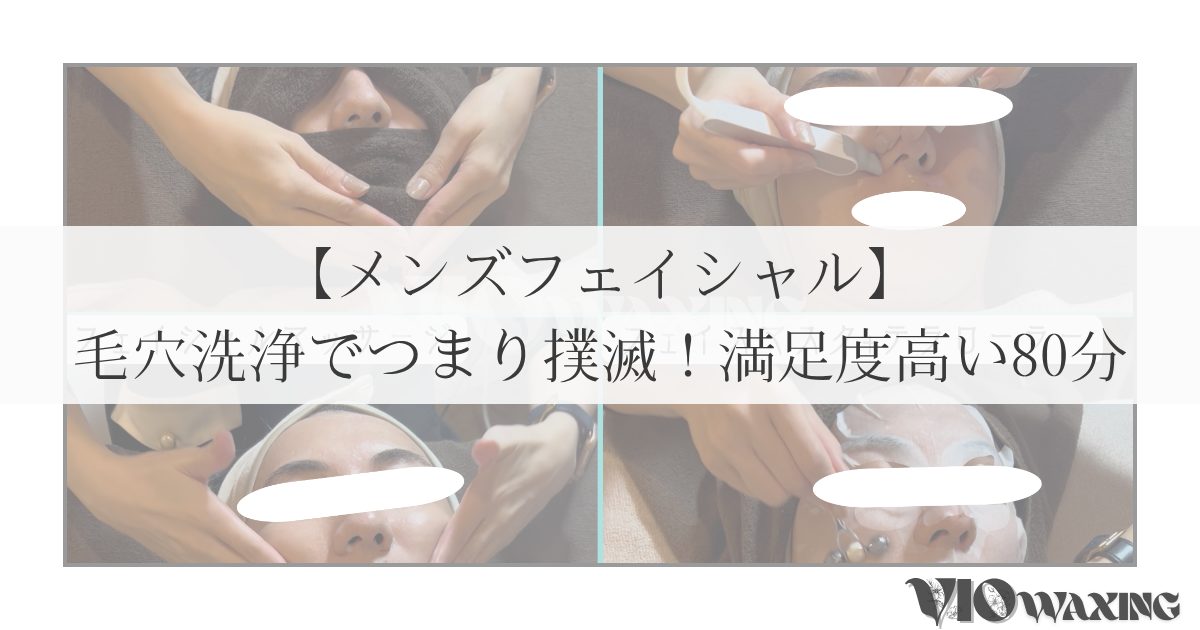 メンズフェイシャル 松山 毛穴洗浄 角栓 詰まり くすみ